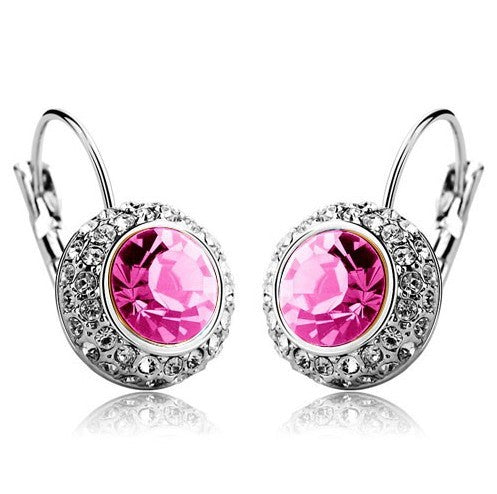 Korean Earrings Semicircular Earrings Crystal Earrings - Moon River