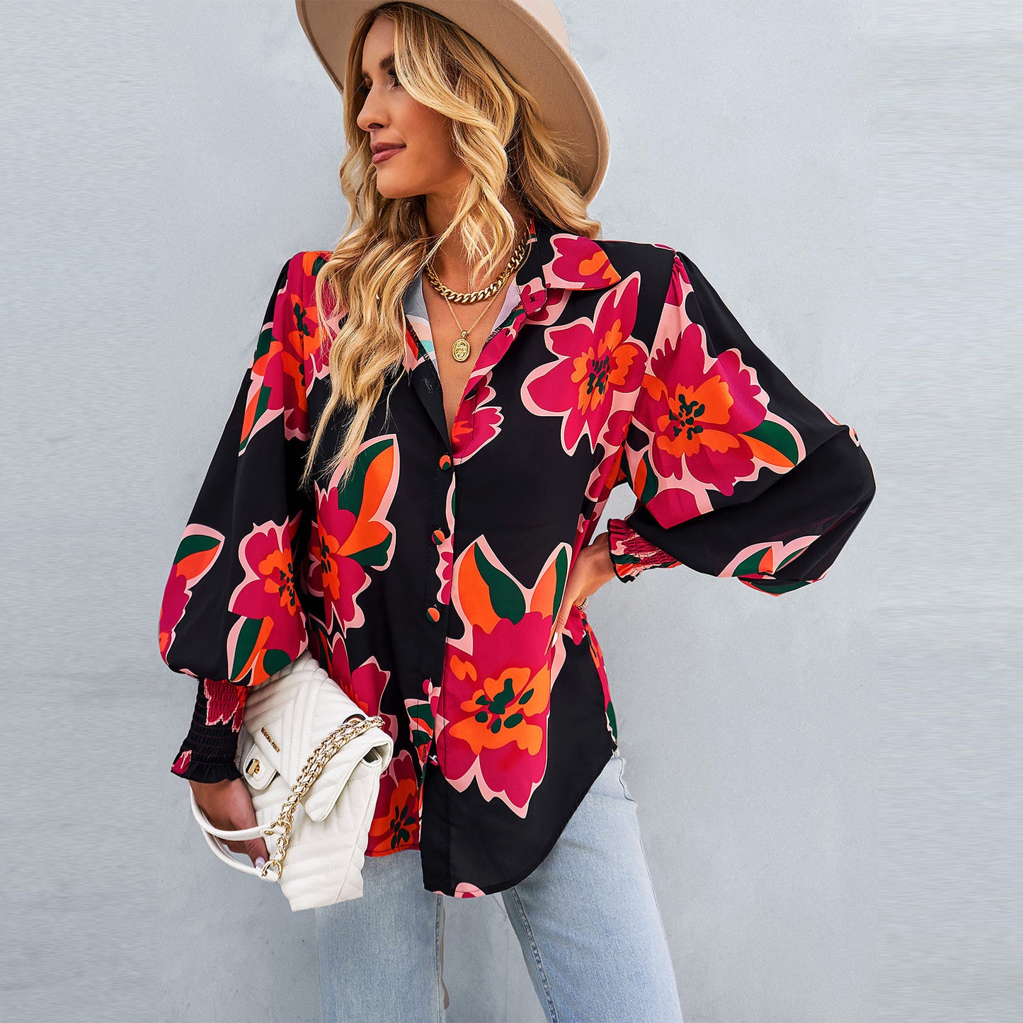 Fashion Commuter Women's Shirt Winter Long-sleeved All-match Top