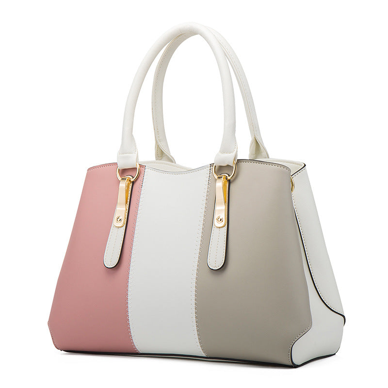 New Fashion Contrast Color Women's Bags Women's Handbags One Shoulder Messenger Bags Mother Bags Four Ladies Bags