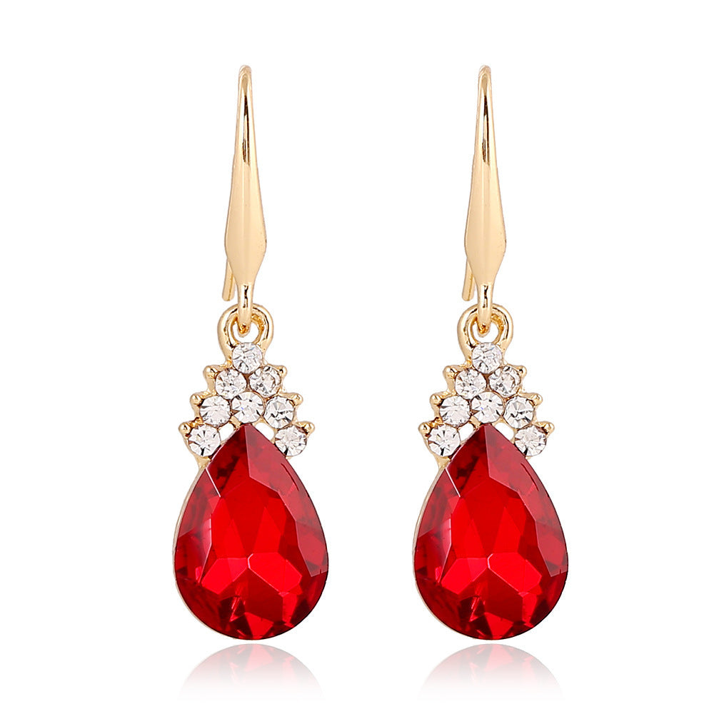 Womens Diamond Crystal Necklace Earrings Crystal Necklace Earrings Set