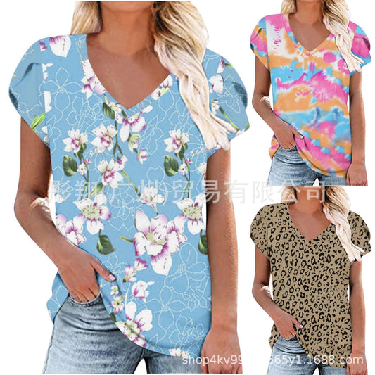 Short-sleeved Cotton T-shirt Women's Bottoming Top