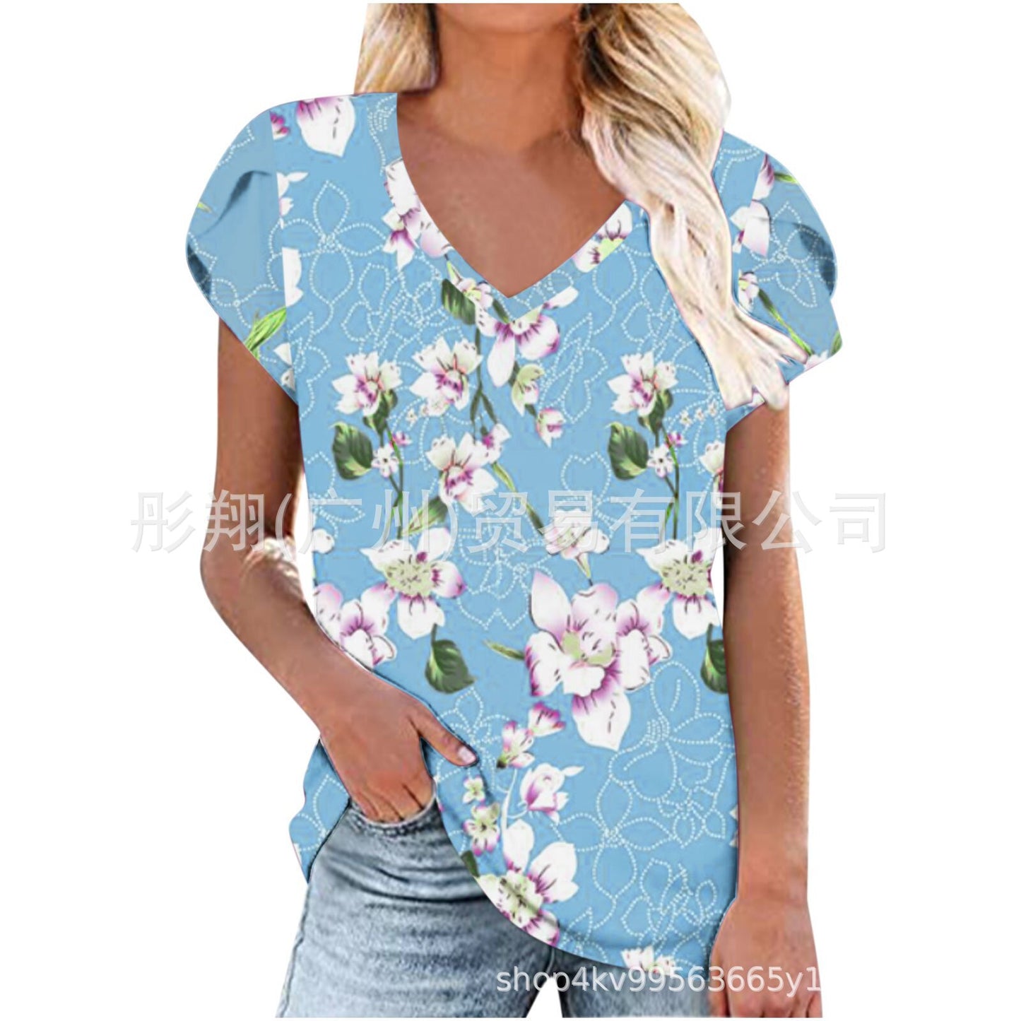 Short-sleeved Cotton T-shirt Women's Bottoming Top
