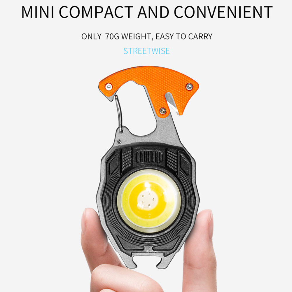 COB Lantern Mutifuction Portable Flashlight Pocket Work Light Outdorr Camping Fishing Climbing LED Light Bottle Opener Hook