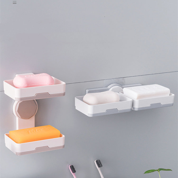 Rotating Creative Drain Double Soap Holder