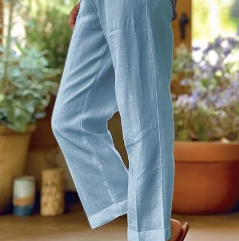 Women's Loose And Simple Solid Color Fashion Casual Pants Straight-leg Trousers