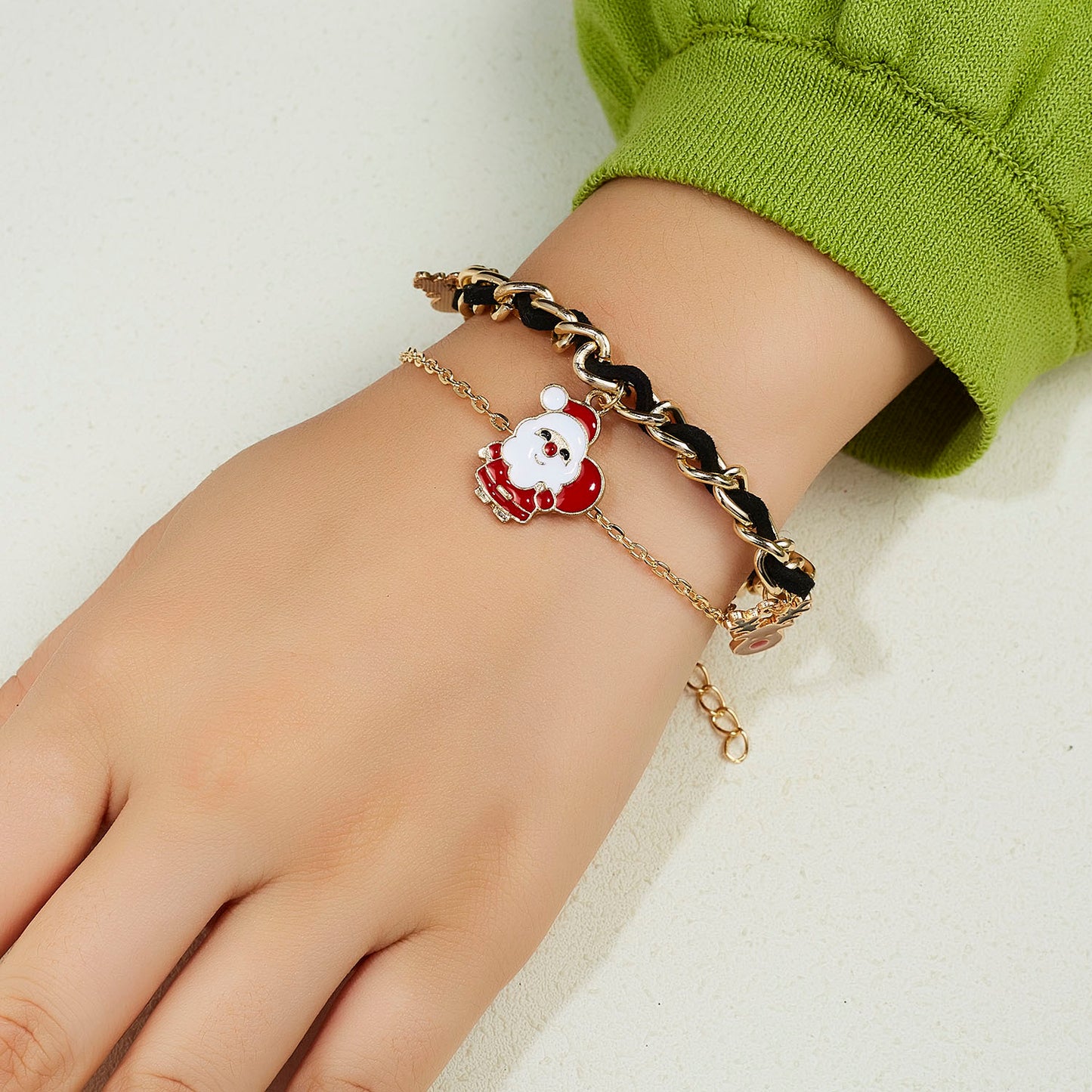 Christmas multi-layer braided bracelet