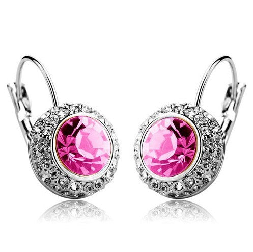 Korean Earrings Semicircular Earrings Crystal Earrings - Moon River