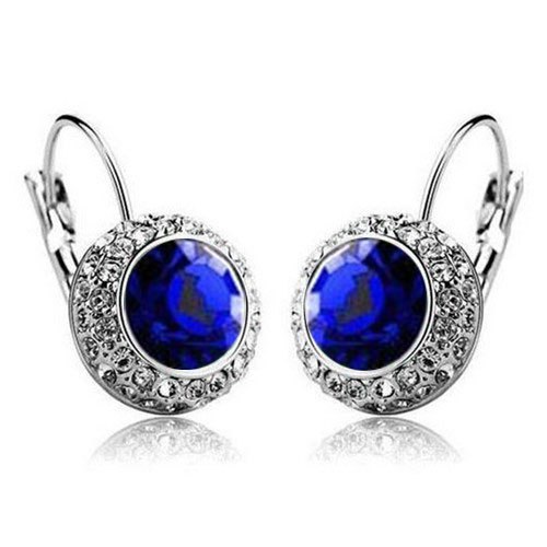 Korean Earrings Semicircular Earrings Crystal Earrings - Moon River