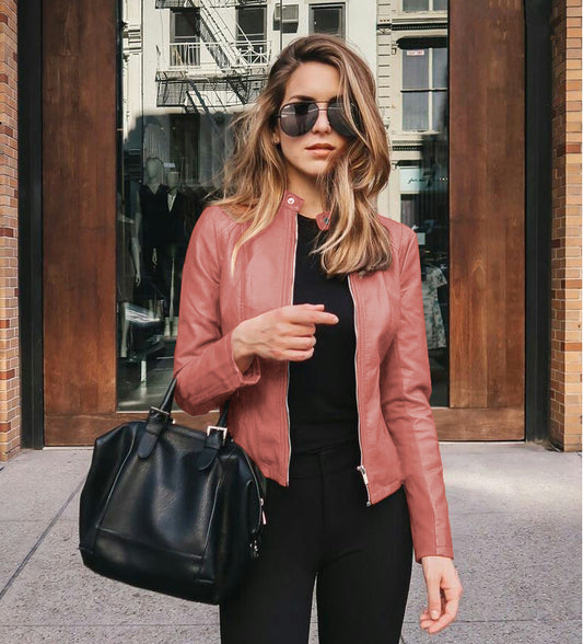 Leather PU suit jacket