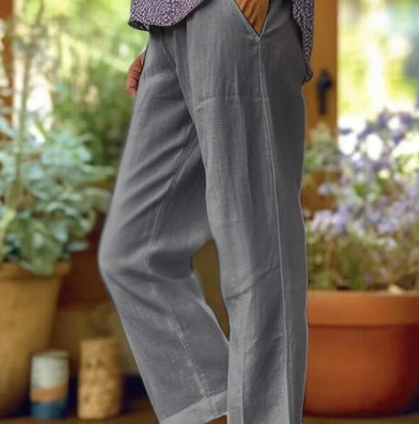 Women's Loose And Simple Solid Color Fashion Casual Pants Straight-leg Trousers