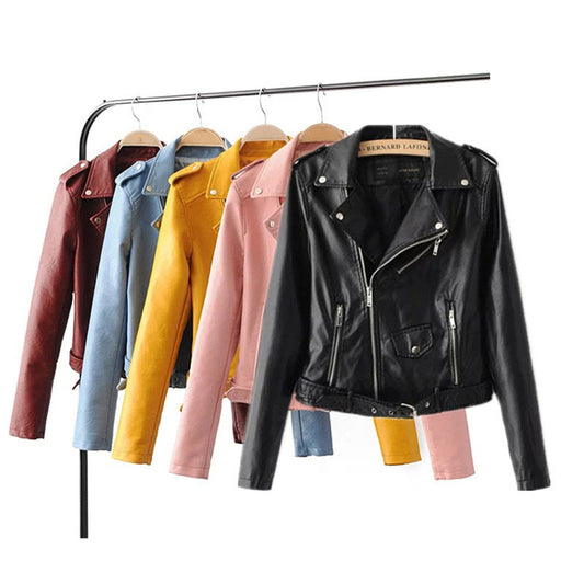 2023 autumn and winter women's clothing coat ,US version of women's leather jacket fashion women's clothing wholesale