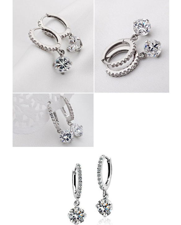 Earrings fashion heart and arrow full of zircon earrings earrings