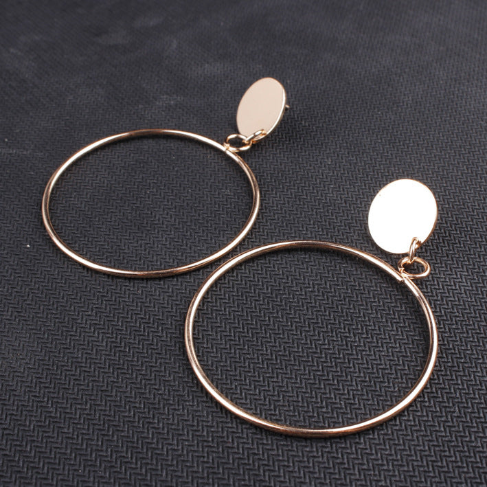 Simple Style Temperament Earrings Japanese And Korean Large Circle Earrings Earrings Earrings Earrings Women