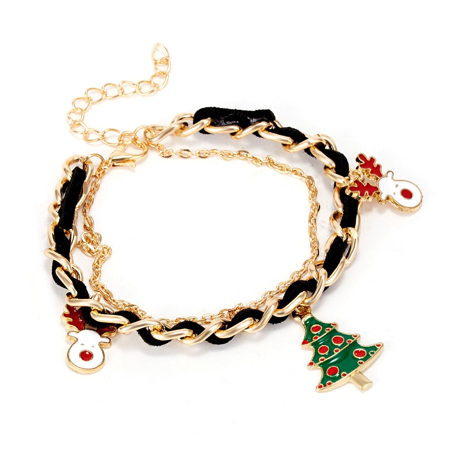 Christmas multi-layer braided bracelet