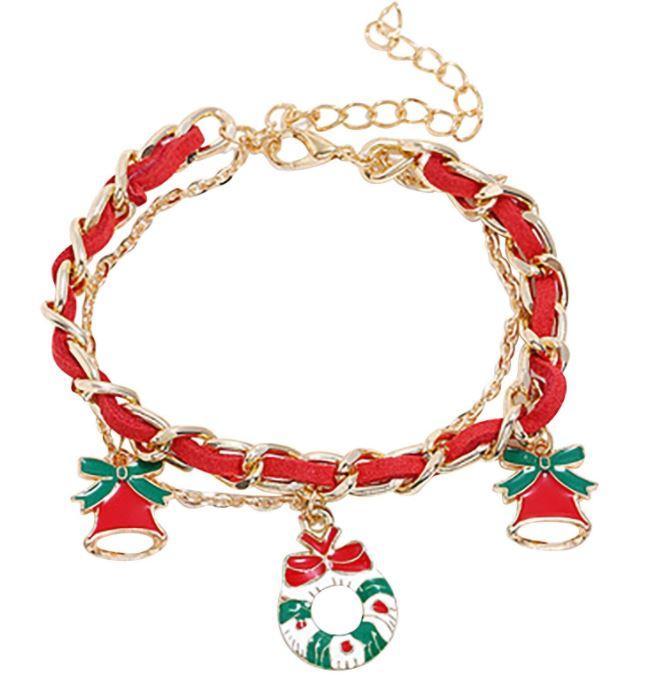 Snowflake Christmas Tree Alloy Dripping Bracelet