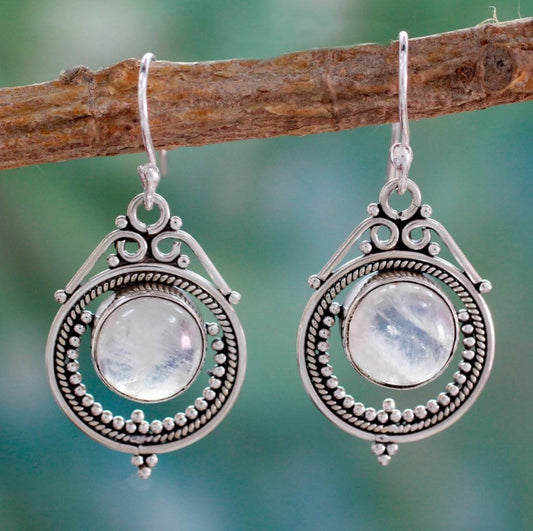 Moonstone earrings