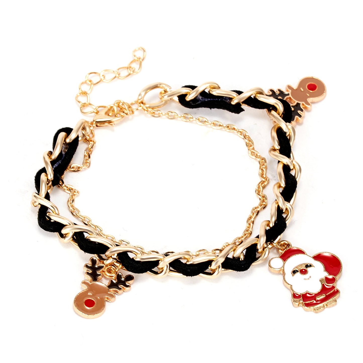 Christmas multi-layer braided bracelet