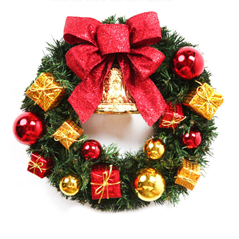 Christmas Decorations 30cm Christmas Wreath Simulation Wreath Door Hanging Window Props Background Christmas Tree Accessories