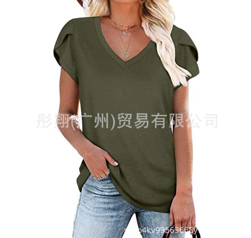 Short-sleeved Cotton T-shirt Women&#039;s Bottoming Top