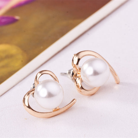 European And American Style Love Pearl Earrings