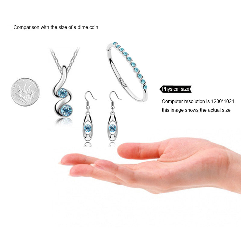 Serpentine oval earring necklace set