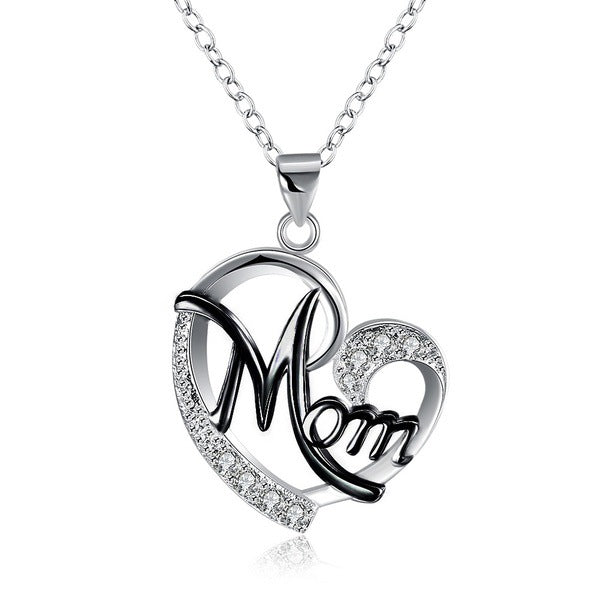 European And American Women''s Necklaces  Mom Color Separation Heart-shaped Diamonds 2021 Wish Explosive Mother'  Day Gifts Across The Border