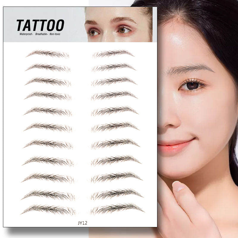 Waterproof 6D Eyebrow Tattoo Semi-Permanent Embroidery Natural Long Lasting Fake Eyebrow