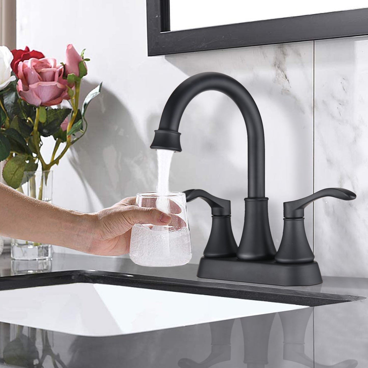 2-handle Lavatory Faucet Bathroom Sink Faucet