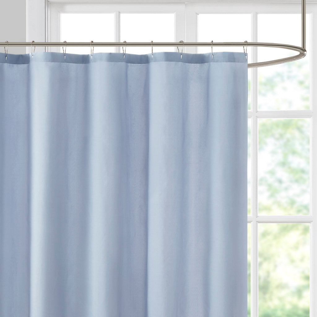 Pieced and Embroidered Shower Curtain