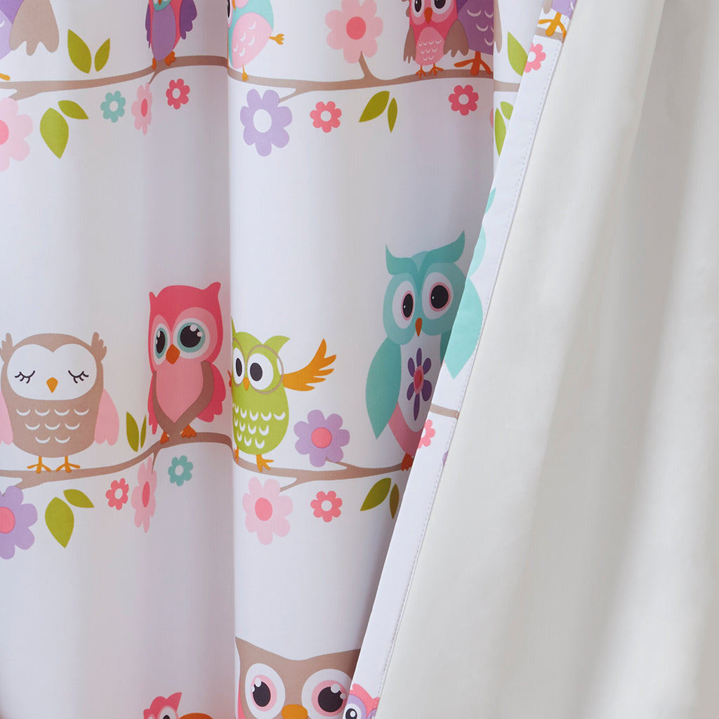 Owl Printed Blackout Curtain Panel