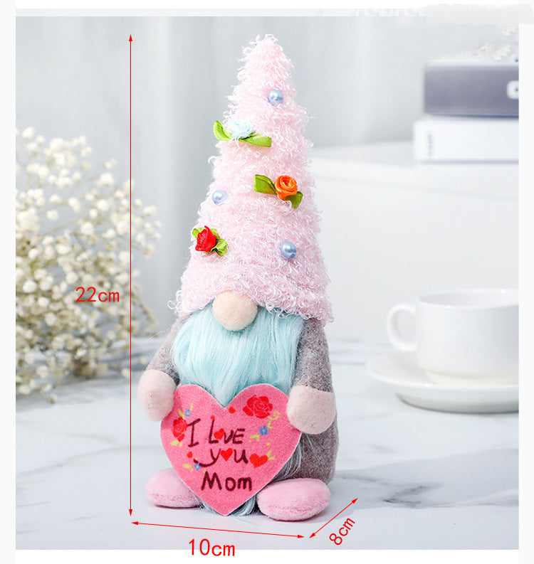 Mother's Day Love Faceless Doll Desktop Ornament