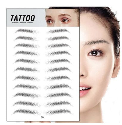 Waterproof 6D Eyebrow Tattoo Semi-Permanent Embroidery Natural Long Lasting Fake Eyebrow