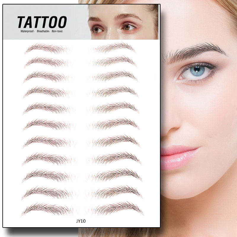 Waterproof 6D Eyebrow Tattoo Semi-Permanent Embroidery Natural Long Lasting Fake Eyebrow