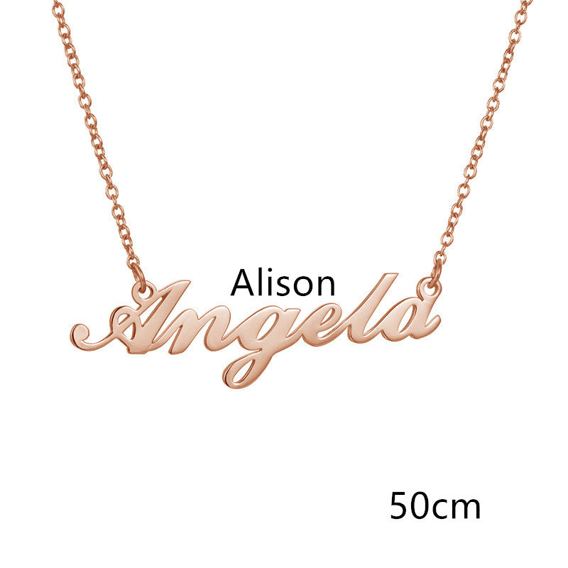 Necklace Alloy Pendant Font Fascinating Pendant Custom Name Necklace Personalized Necklace