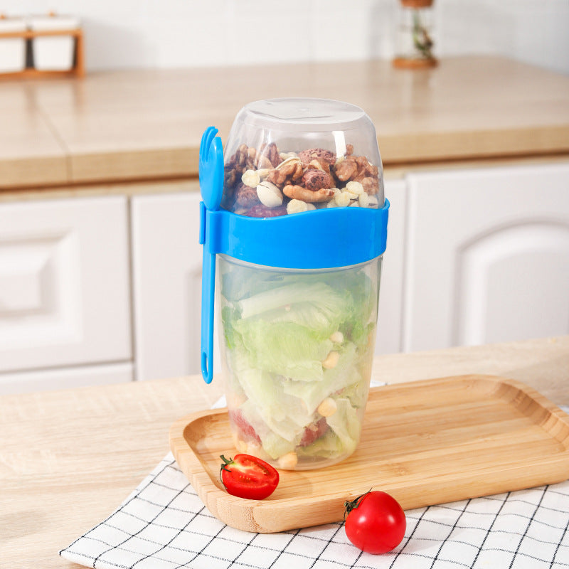 Large Capacity Salad Cup With Spoon Lid