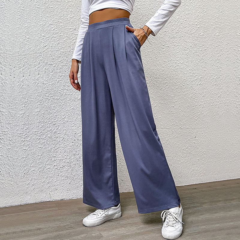 Style Pleated Casual Wide-leg Pants