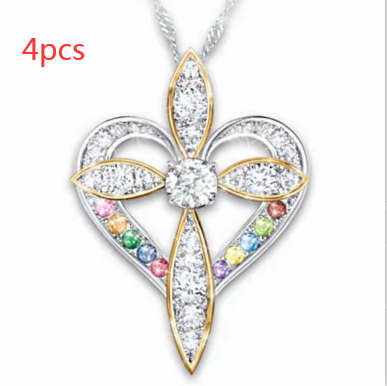 Fashion Love Heart Shaped Cross Pendant