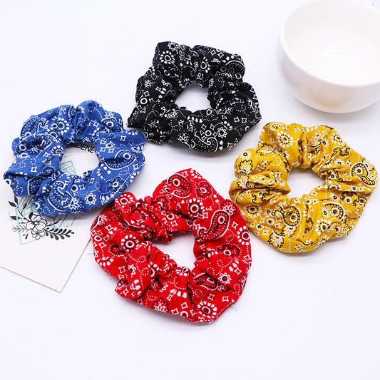 Large Intestine Hair Tie Foreign Trade Cashew Flower Ponytail Hair Tie