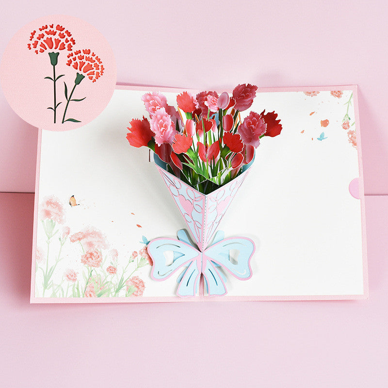 Mother's Day Pop-up Card With Colorful Butterflies