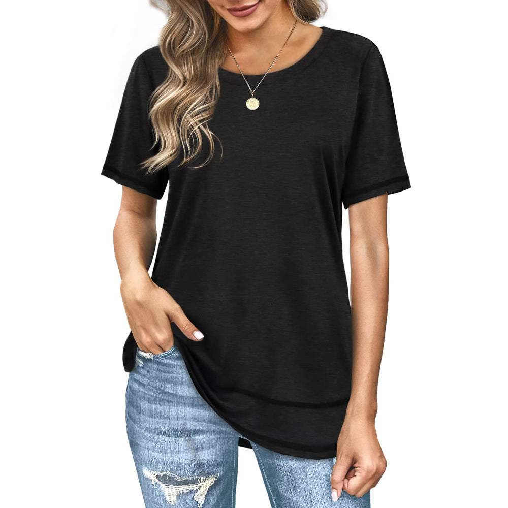 Summer Versatile Top Women's Casual Colored Cotton T-shirt