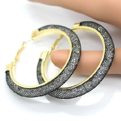 Gold-plated Earrings, Crystal Mesh Chain, Female Earring Jewelry