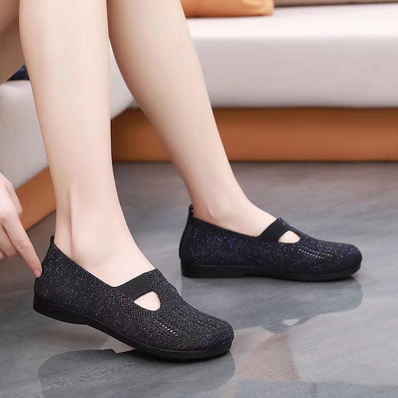 Women Flats Shoes Breathable Mesh Shoes Summer Light Loafers