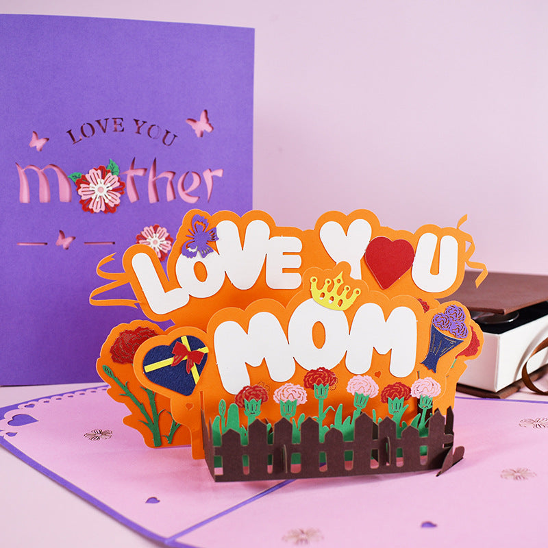 Mother's Day Pop-up Card With Colorful Butterflies