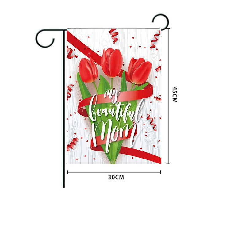 Mother's Day Garden Flag Holiday Party Decoration Garden Sign Ornaments