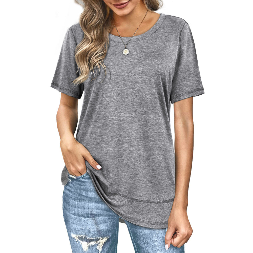 Summer Versatile Top Women's Casual Colored Cotton T-shirt